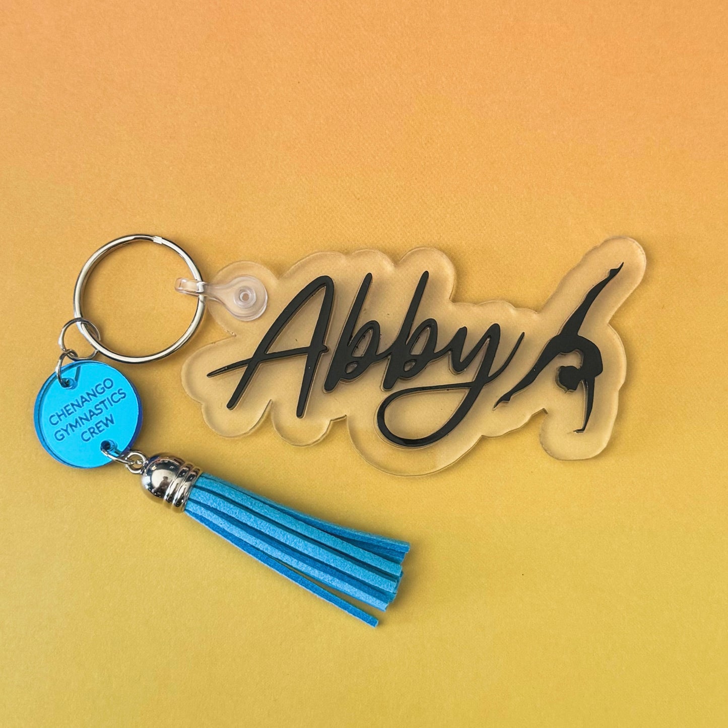 Personalized DANCER/GYMNAST Acrylic Keychain | Name with Dance Crew