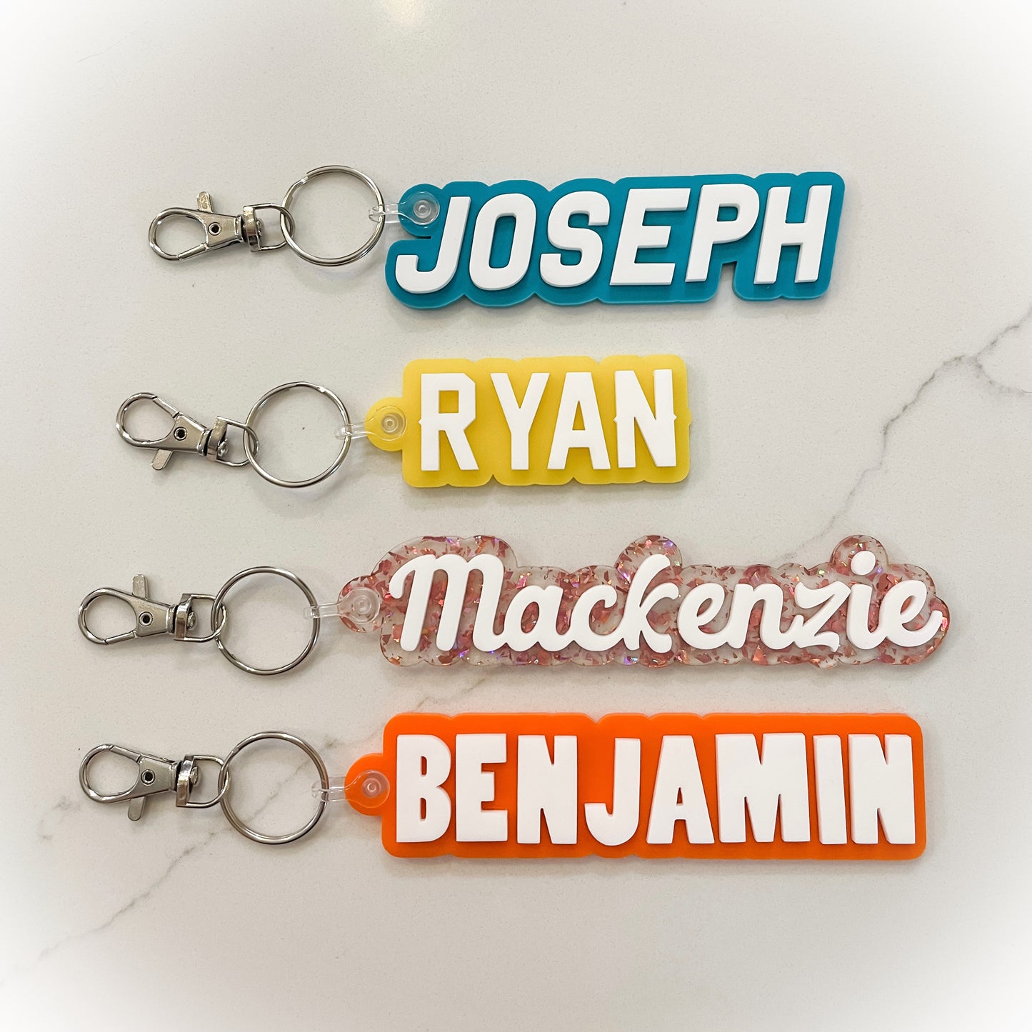 Personalized Acrylic Keychain, Backpack name Keychain