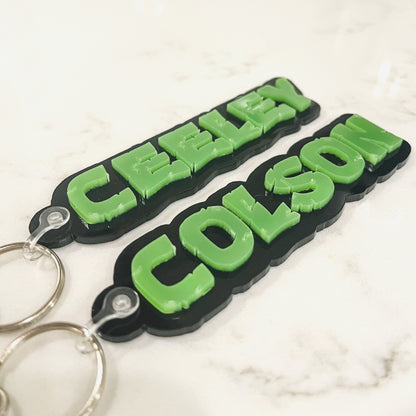 Personalized TMNT Inspired Acrylic Keychain