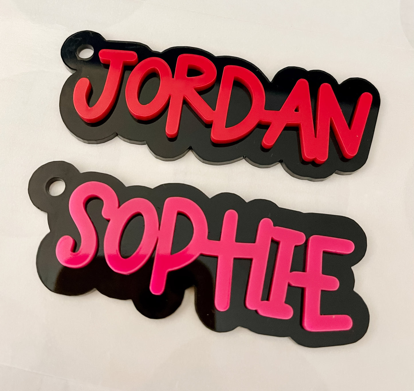 Personalized Acrylic Keychain, Backpack name Keychain