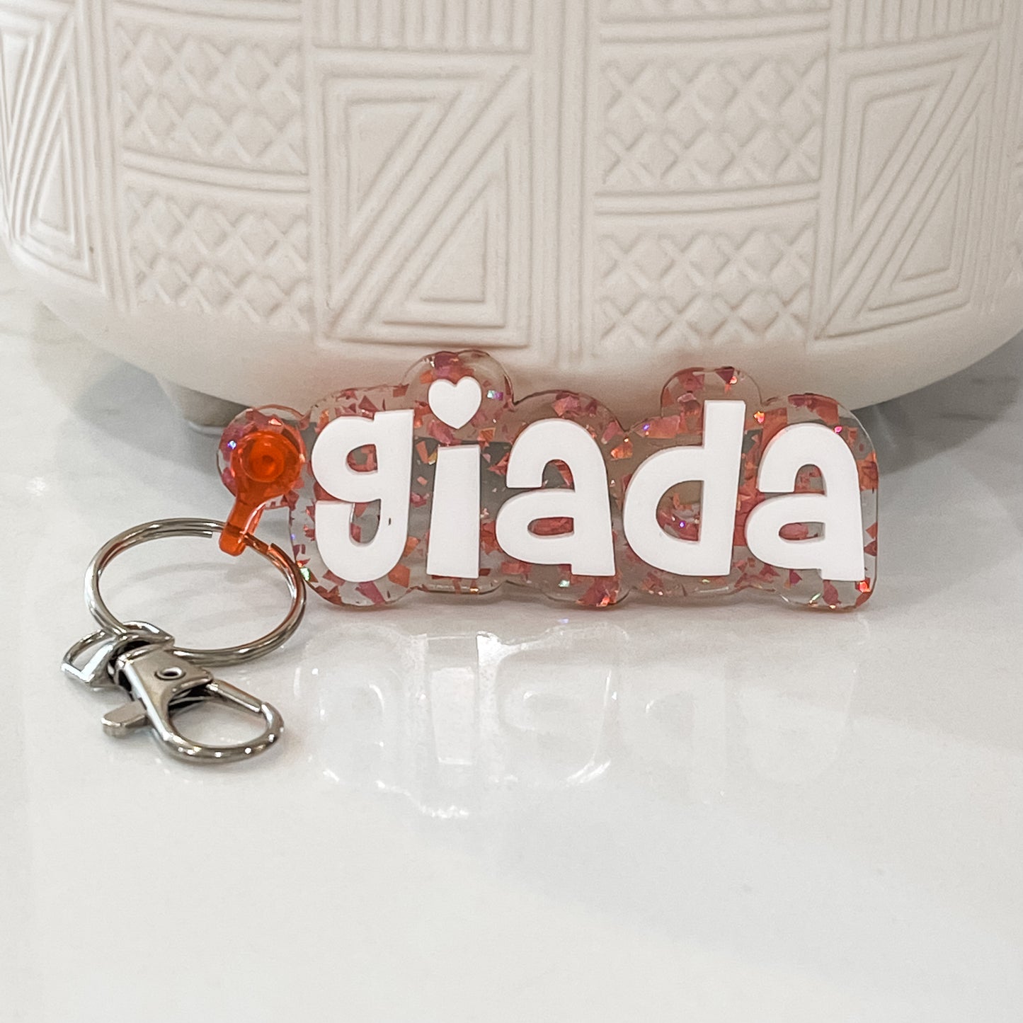 Personalized Acrylic Keychain, Backpack name Keychain