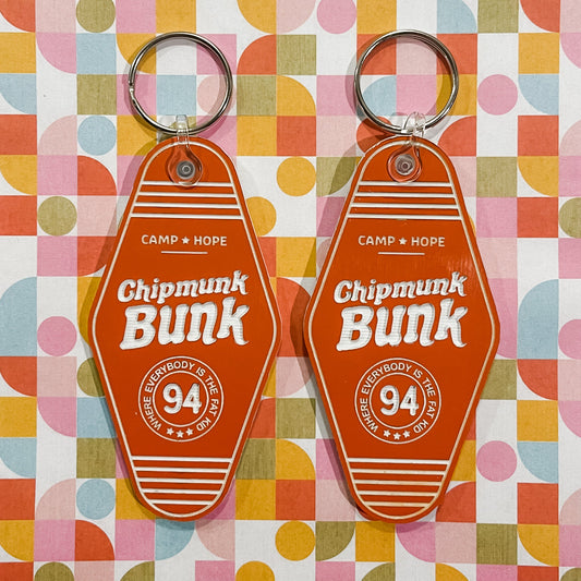 Heavyweights - Chipmunk Bunk | Retro Motel Keychain